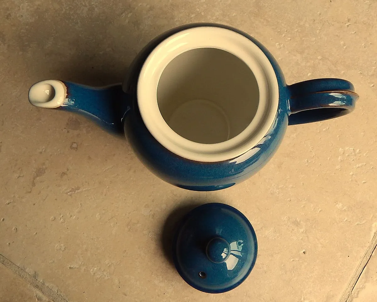 Denby Pottery Boston Blue Coffee Pot - Image 3