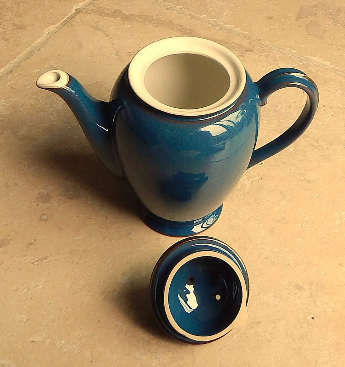 Denby Pottery Boston Blue Coffee Pot - Image 2
