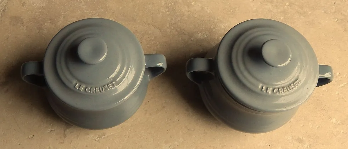 2 Le Creuset Soup/Mini Cocotte Stoneware Bowls - Image 3