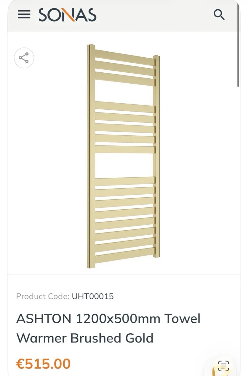 Sonas Towel Radiator - Towel Warmer - Brand New - Image 1