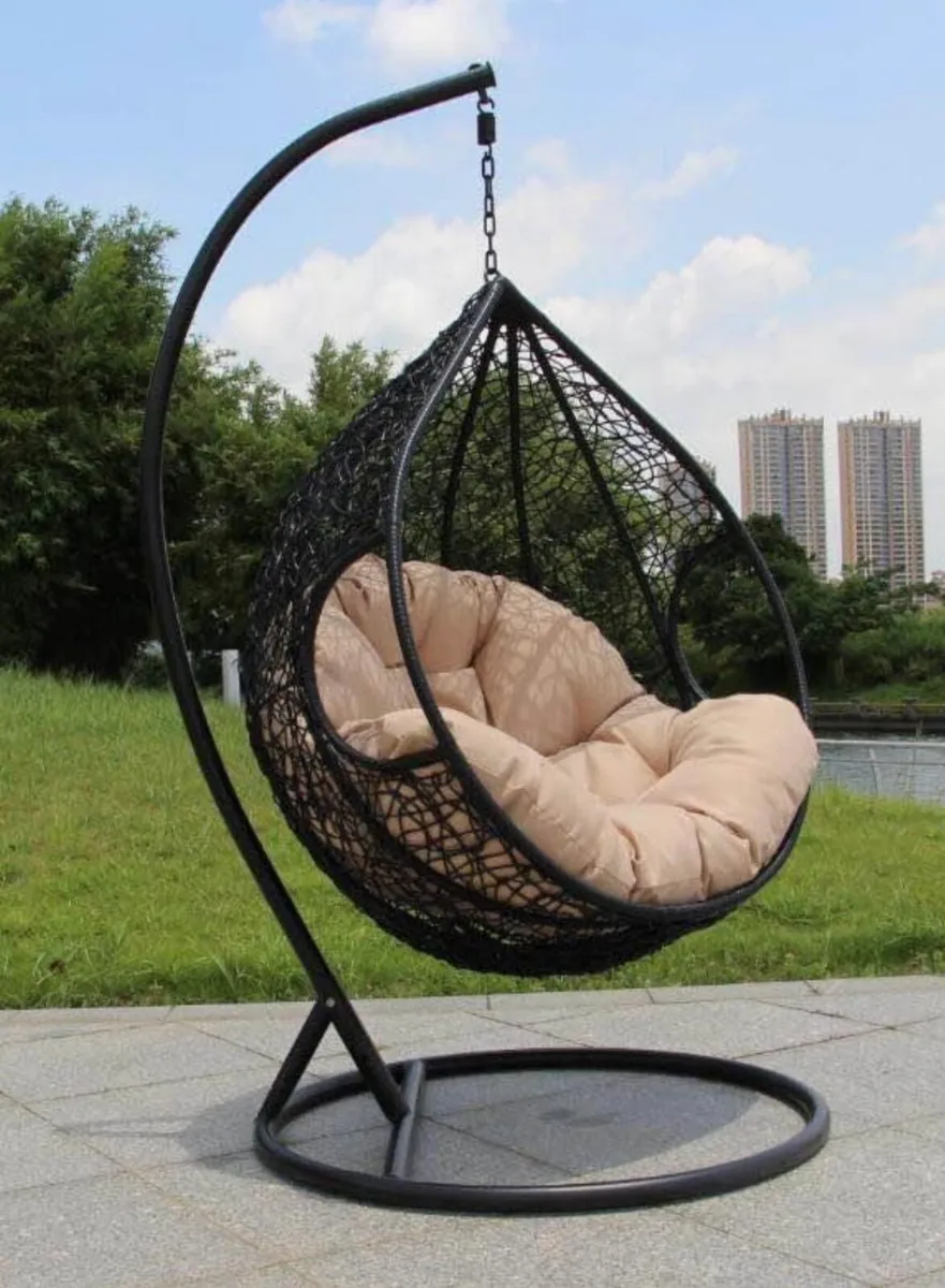 NEW RATTAN HANGING SWING EGG CHAIR - DELIVERY - Image 2