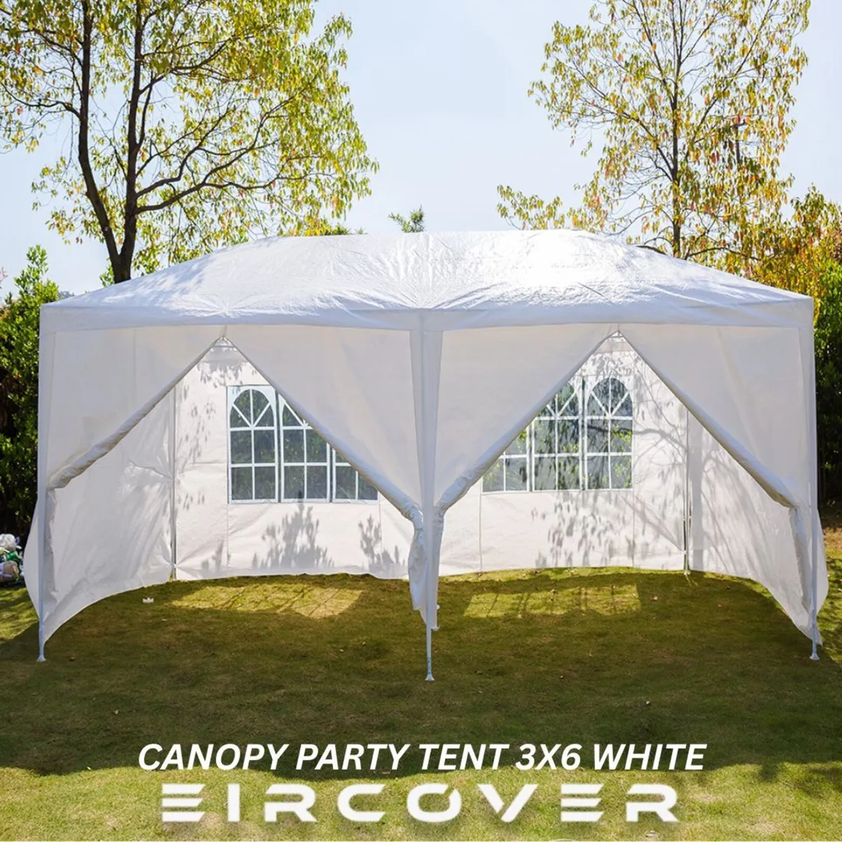 Gazebo Canopy  Party Tent  3x6m White - Image 1
