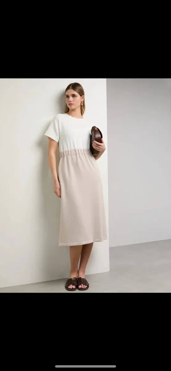 Soft Rib Hybrid Midi Dress: Size 10 - Image 1