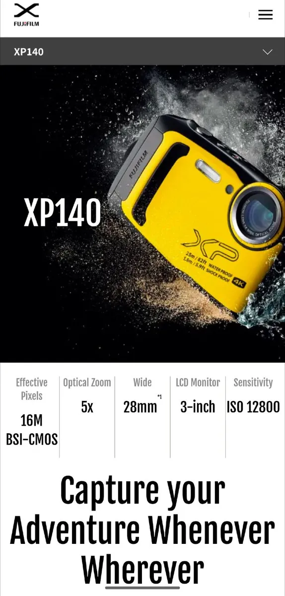 Fujifilm XP140 🌊 waterproof/ shockproof 📸 WiFi - Image 2