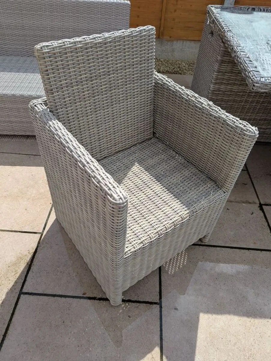 FREE 4 Seat Cube Outdoor Furniture Set with Ceramic Glass Table - Image 3