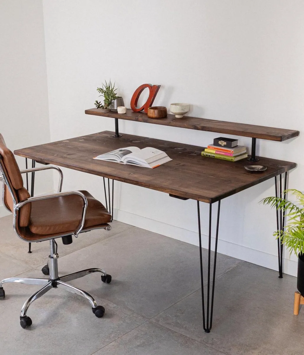 Rustic handmade office desk - Image 1
