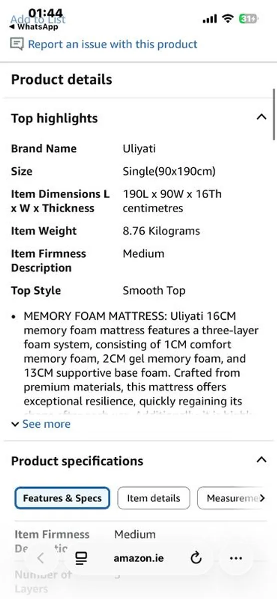 Single Bed Mattress - Image 4