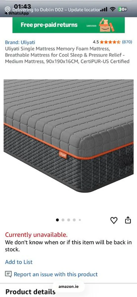Single Bed Mattress - Image 2