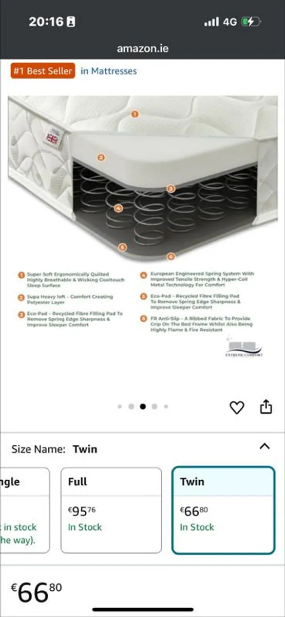 Single Bed Mattress - Image 3