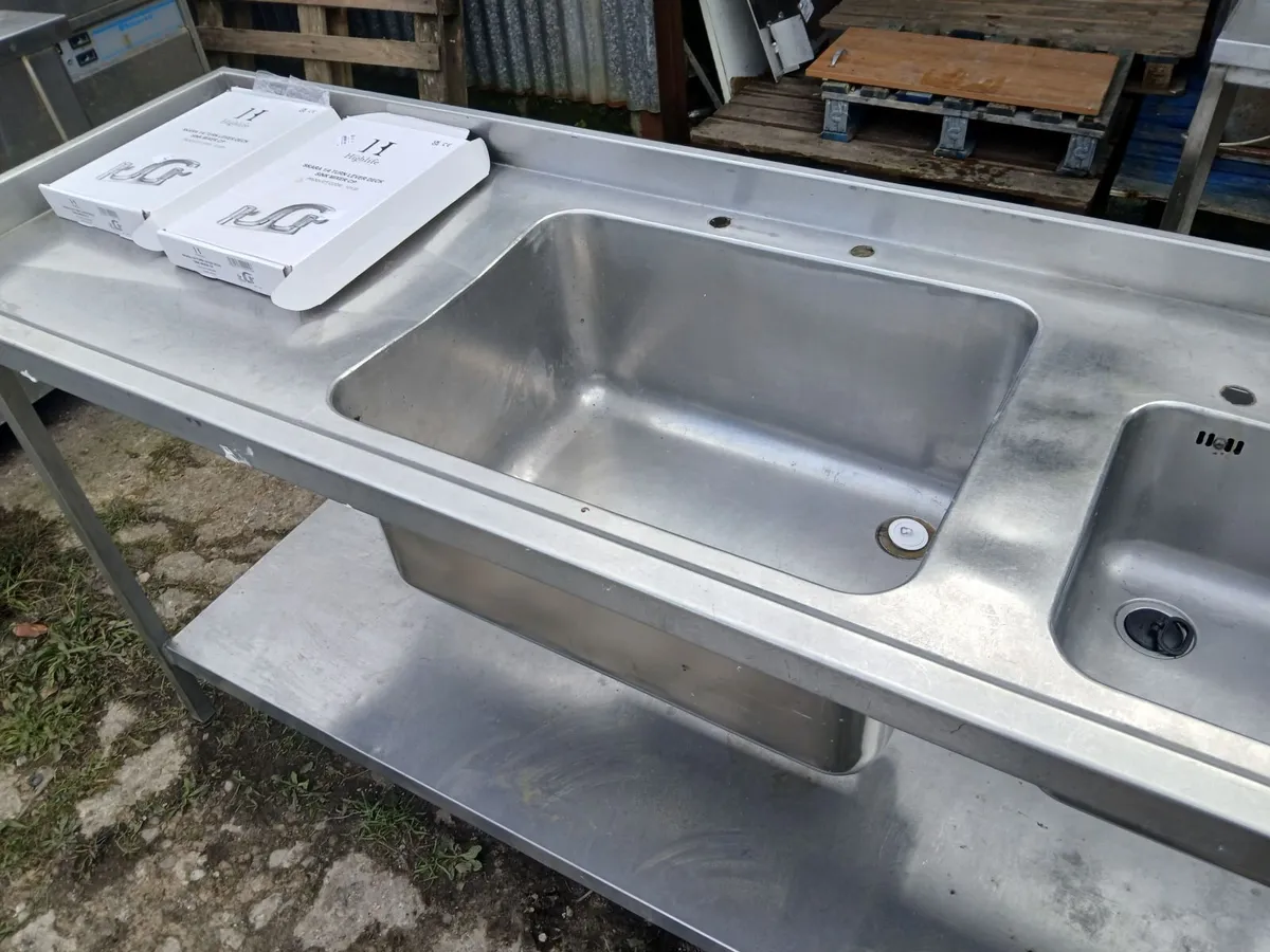 Staneless steel cabbinet double sink unit complete - Image 4
