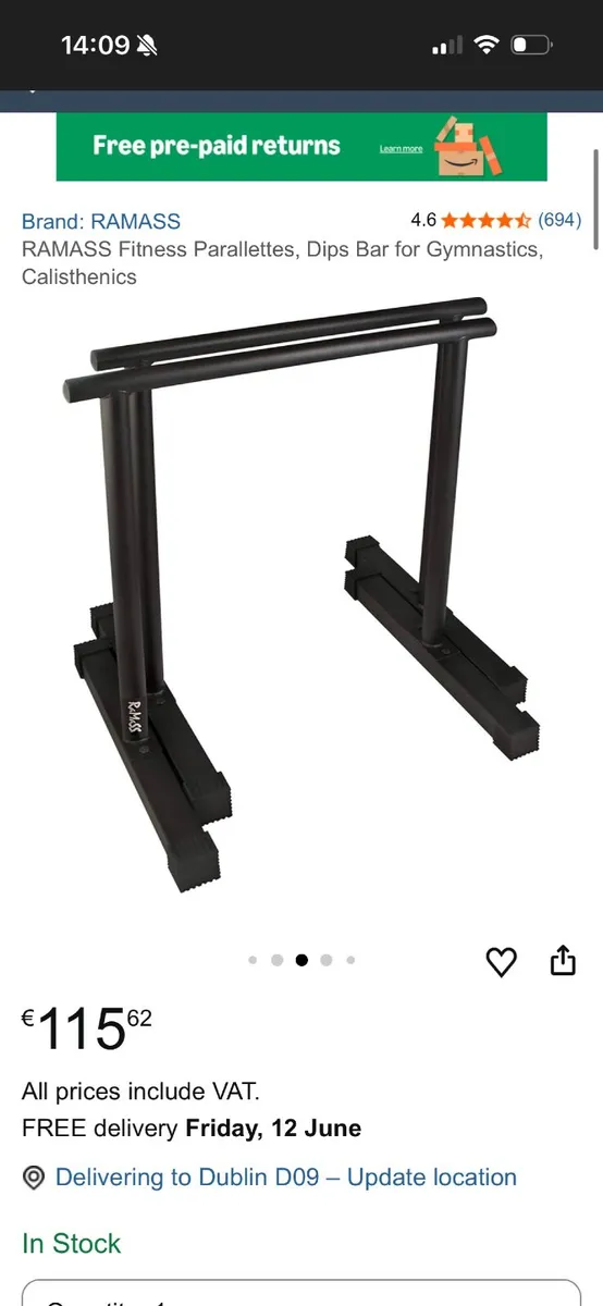 Parallel dip bars and weights - Image 1