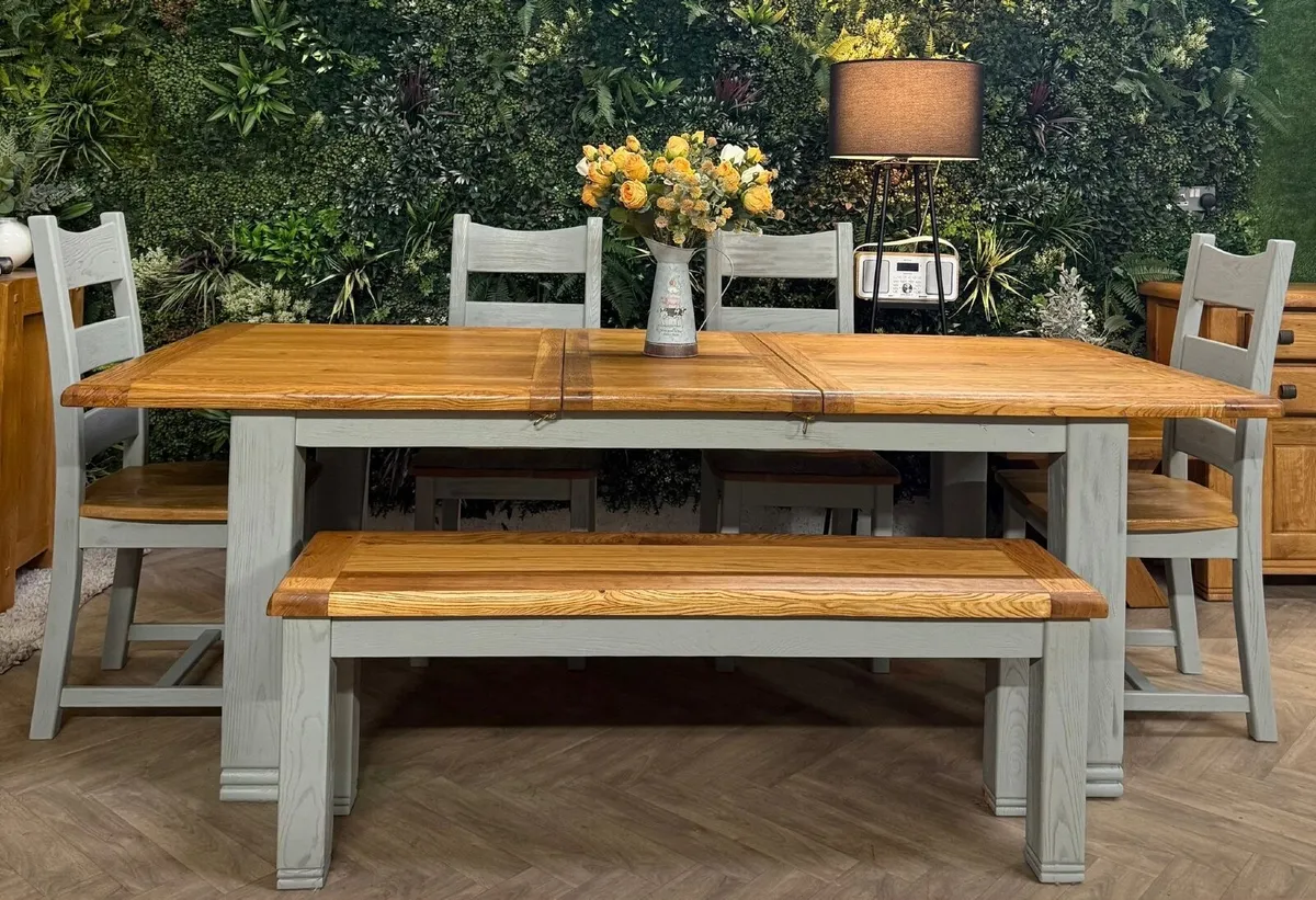 Oak Dining table set - Image 2