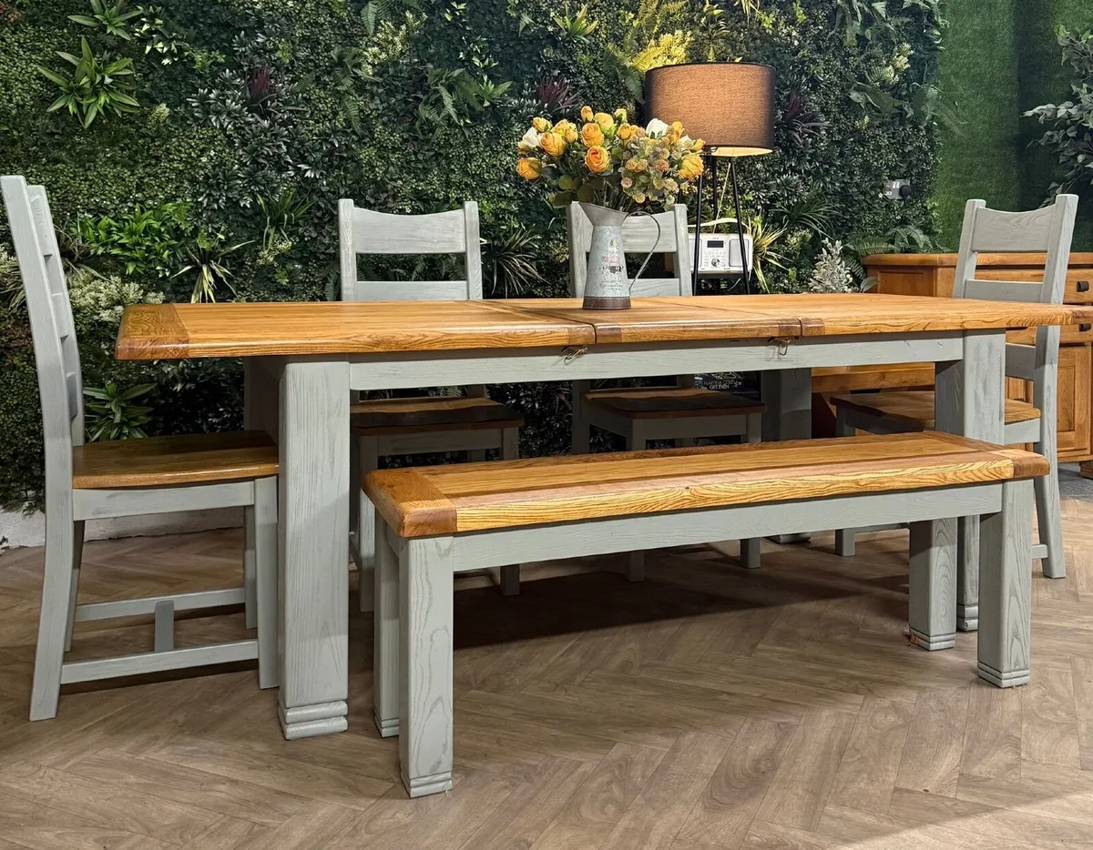 Oak Dining table set - Image 3