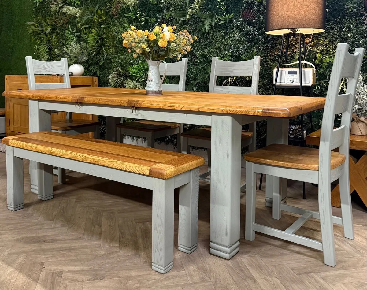 Oak Dining table set - Image 1