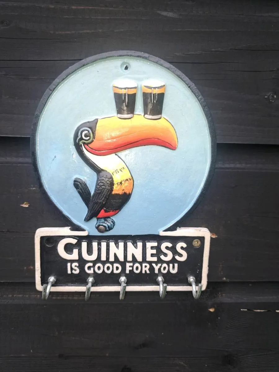 Guinness cast iron  key  ring holder - Image 1