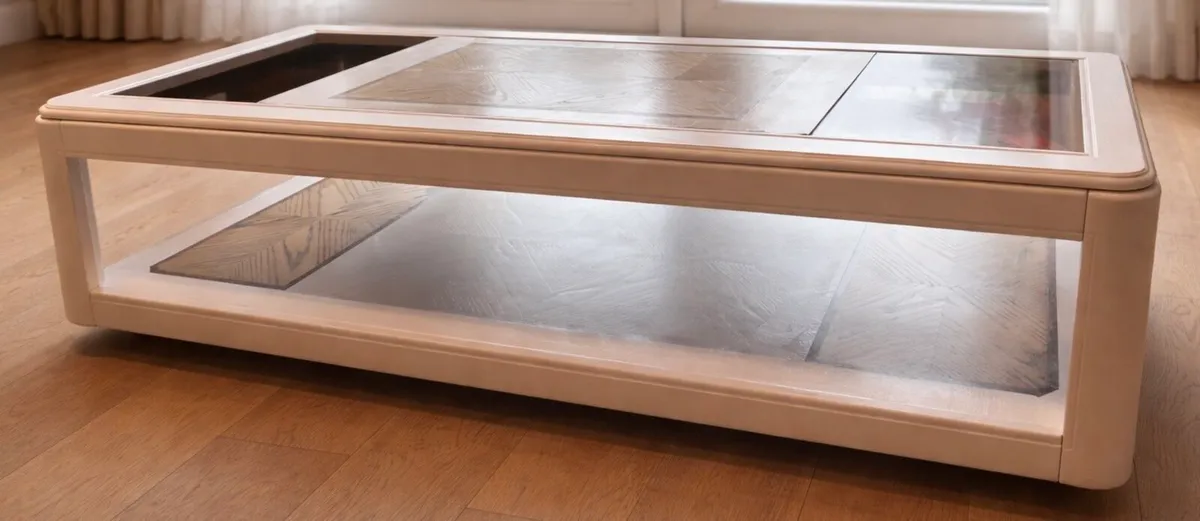 Elegant vintage 1980s coffee table - Image 2