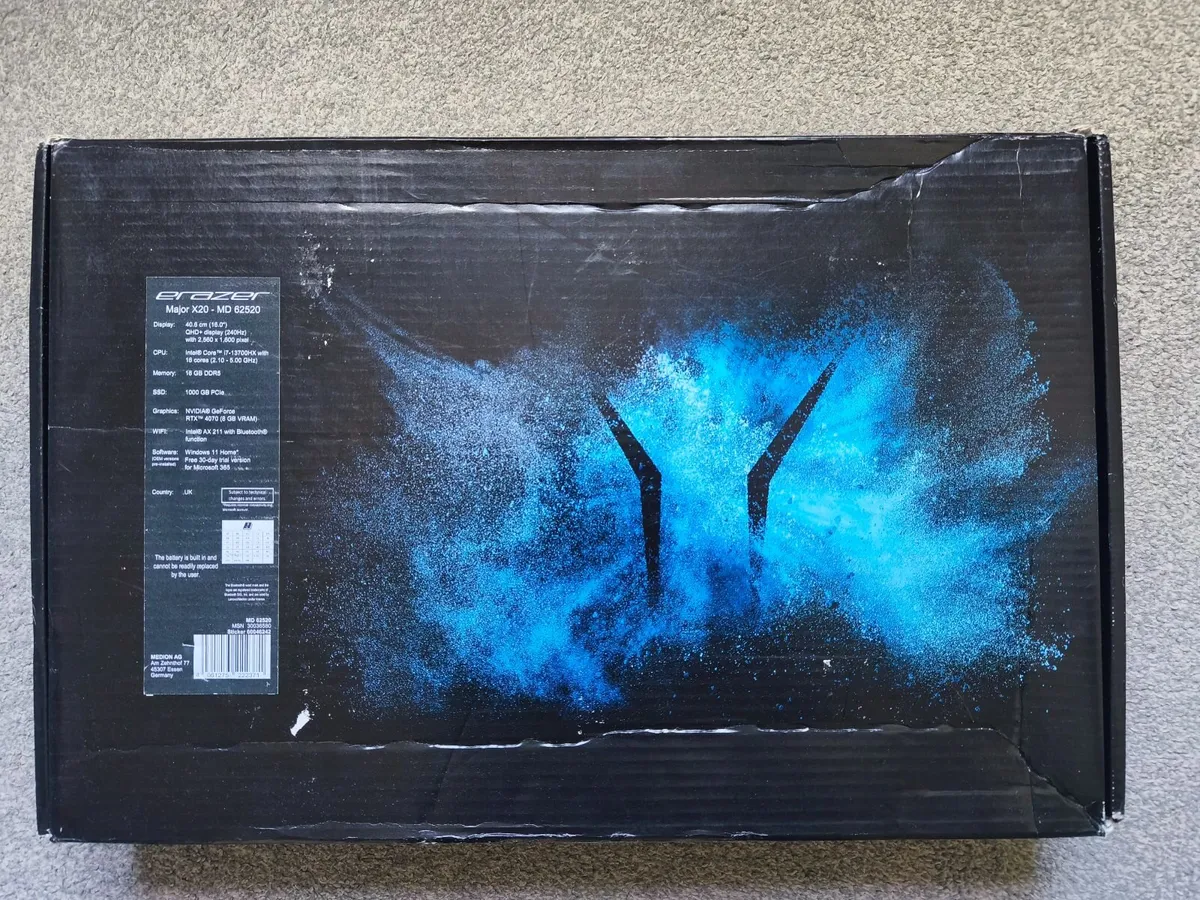 Medion Erazer X20 Gaming Laptop - Like New - Image 1