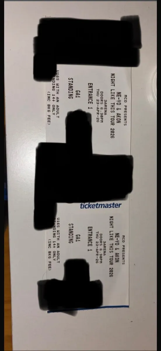 Ne-yo & Akon standing tickets
