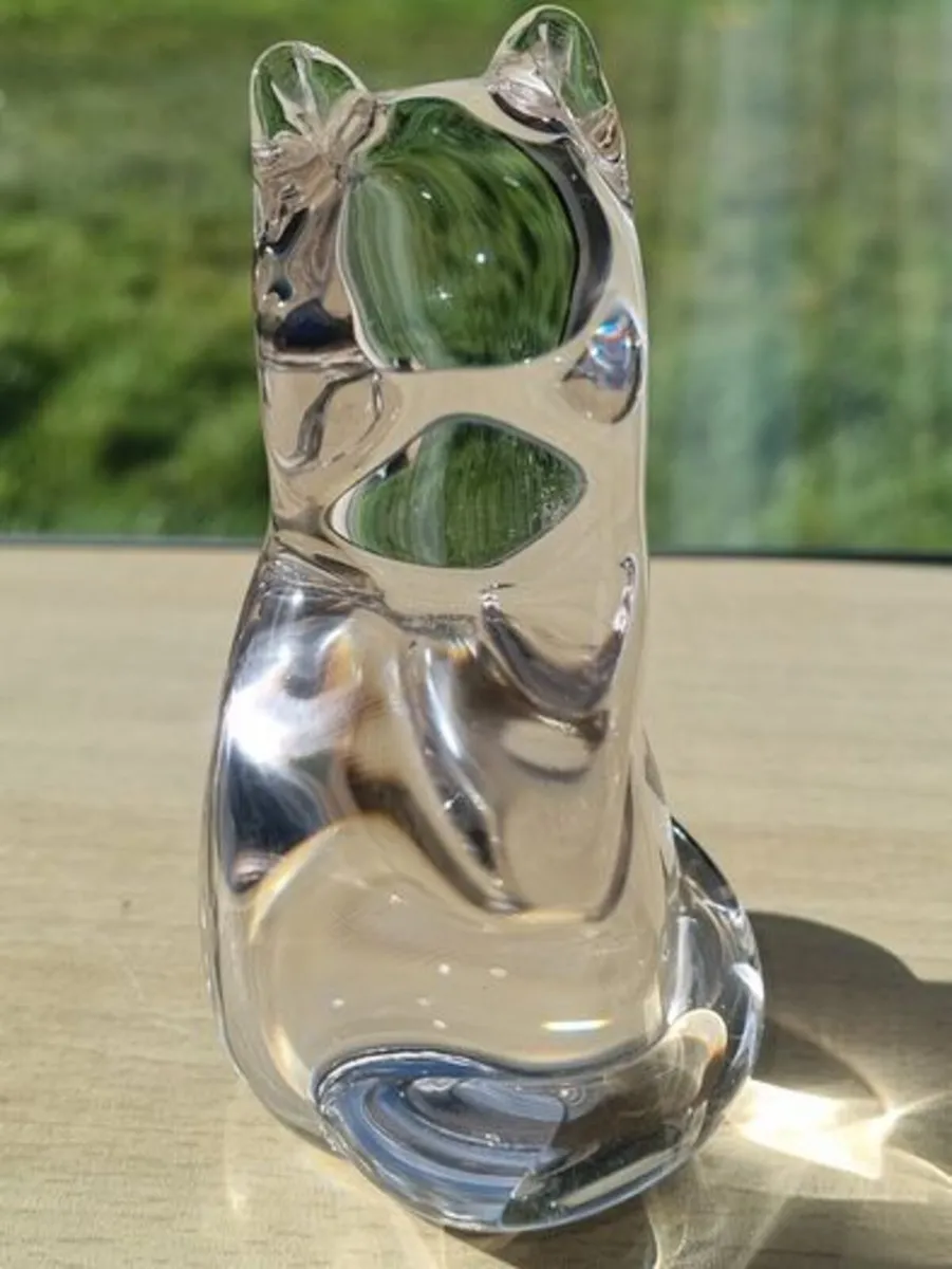 Crystal figurine of a cat in a sitting position - Image 4