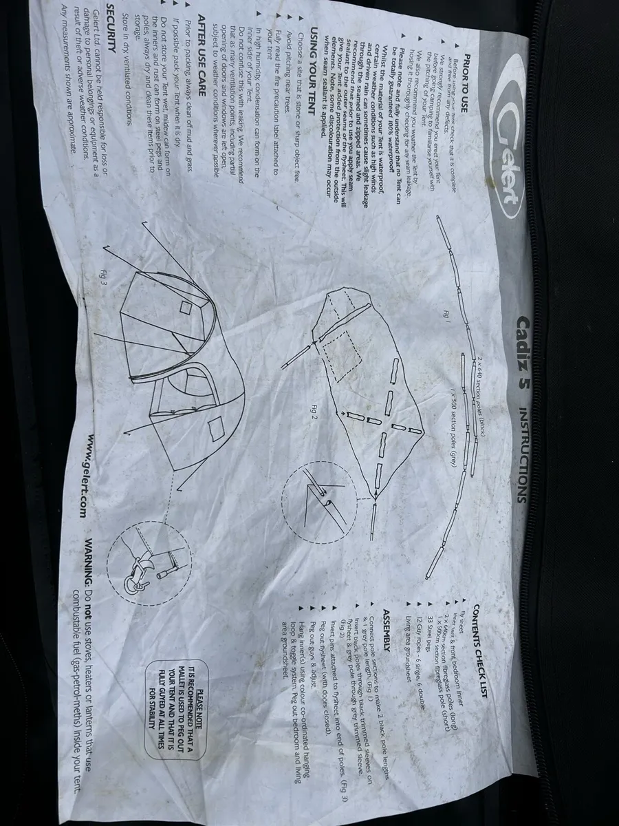 Gelert 5 person tent - Image 3