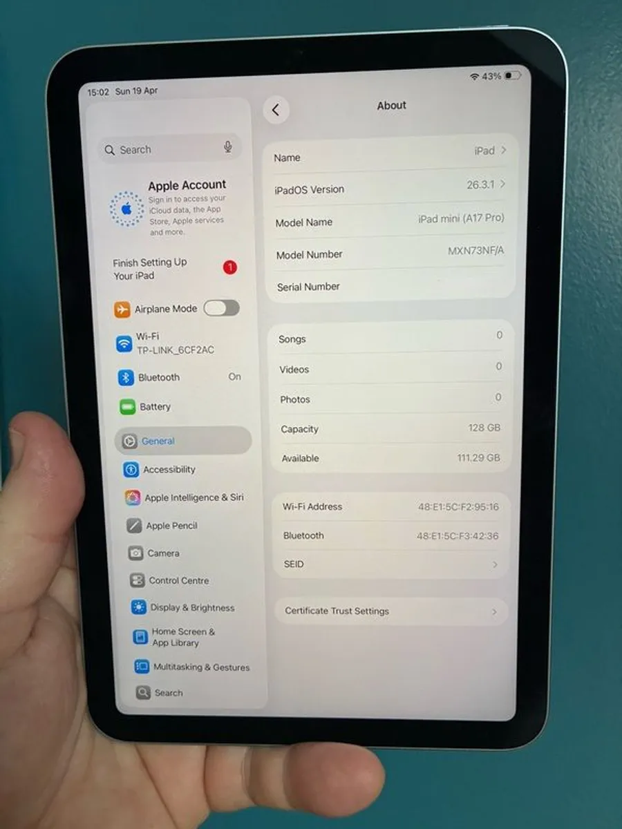 iPad Mini A17 pro, 128gb WiFi only. (2025 model) - Image 3
