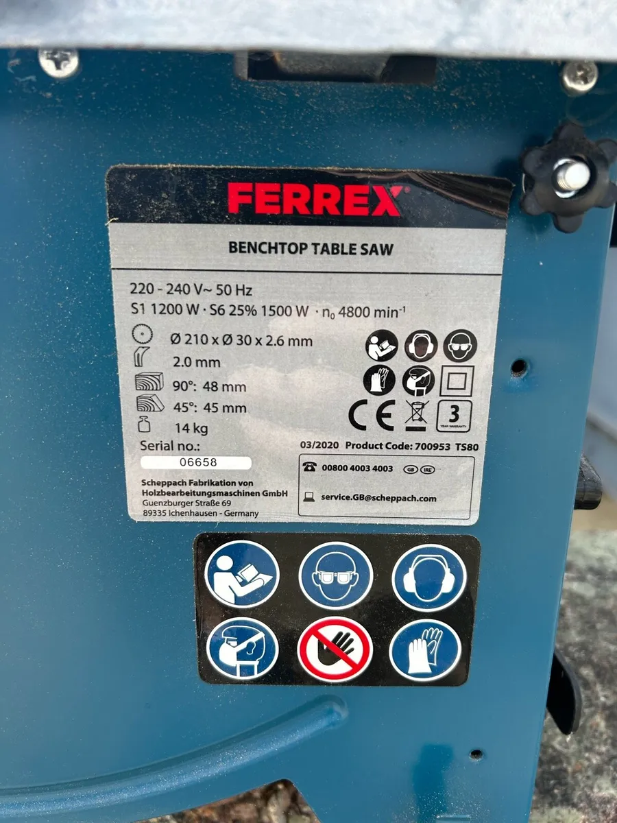 Ferrex table saw - Image 1