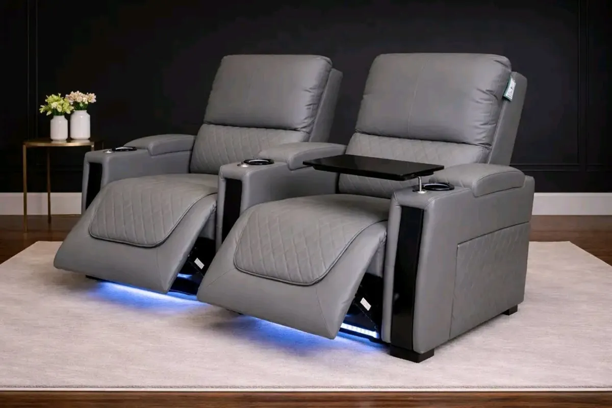 2 Seater Sienna Electric Leather Recliner Sofa - Image 1