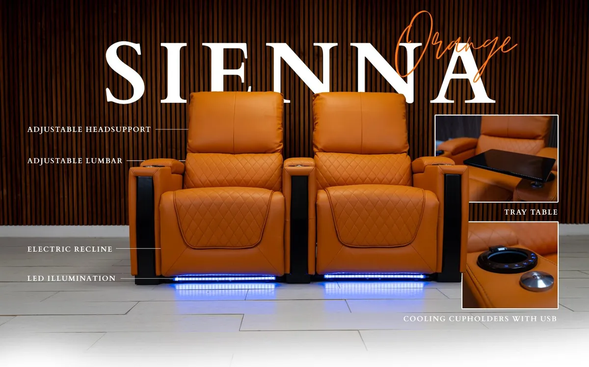 2 Seater Sienna Electric Leather Recliner Sofa - Image 4