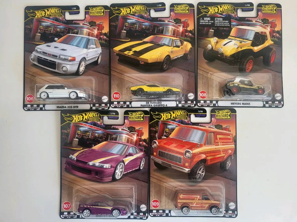 Hot Wheels Boulevard Set Mazda Ford Honda
