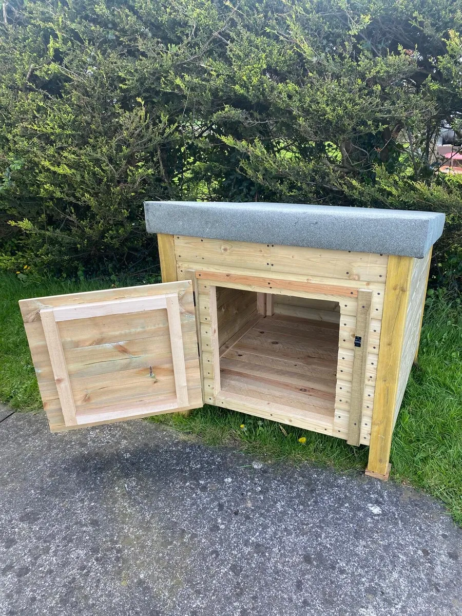 Large Dog Kennel -Treated Timber 90x90cm Felt Roof - Image 4