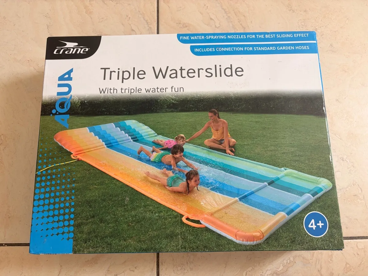 Triple water slide