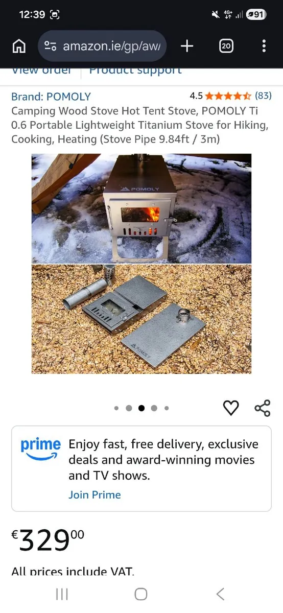 Titanium wood stove and tent NEW - Image 3