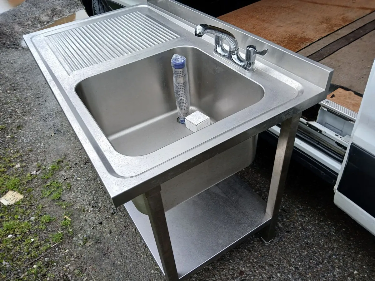 Stainless steel cabbinet sink unit complete - Image 2