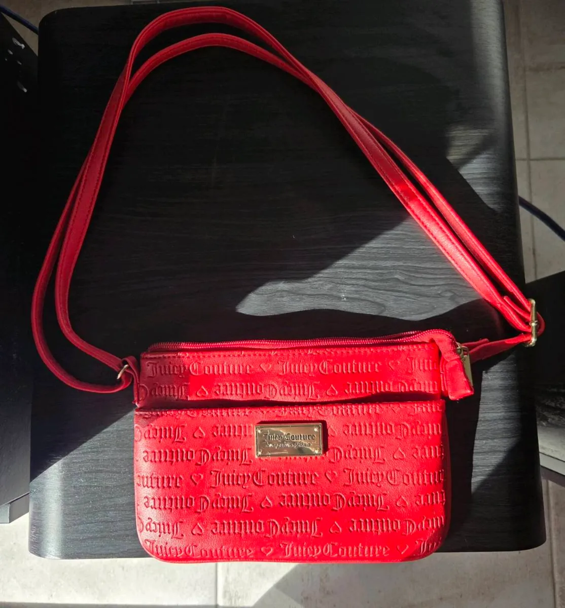 Red Juicy Couture Debossed Logo Crossbody Bag - Image 2