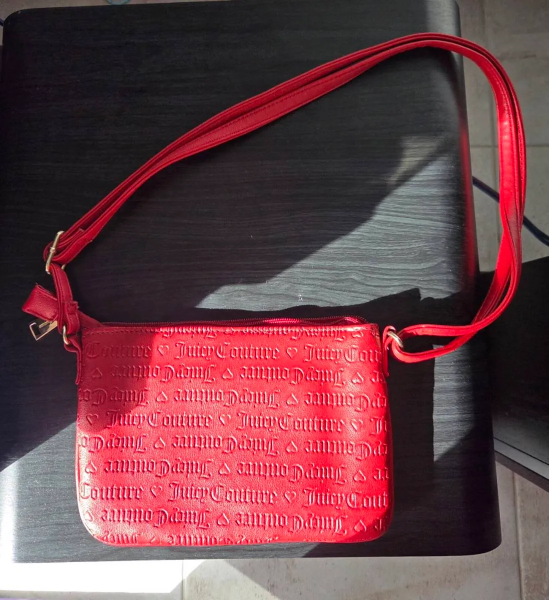 Red Juicy Couture Debossed Logo Crossbody Bag - Image 3