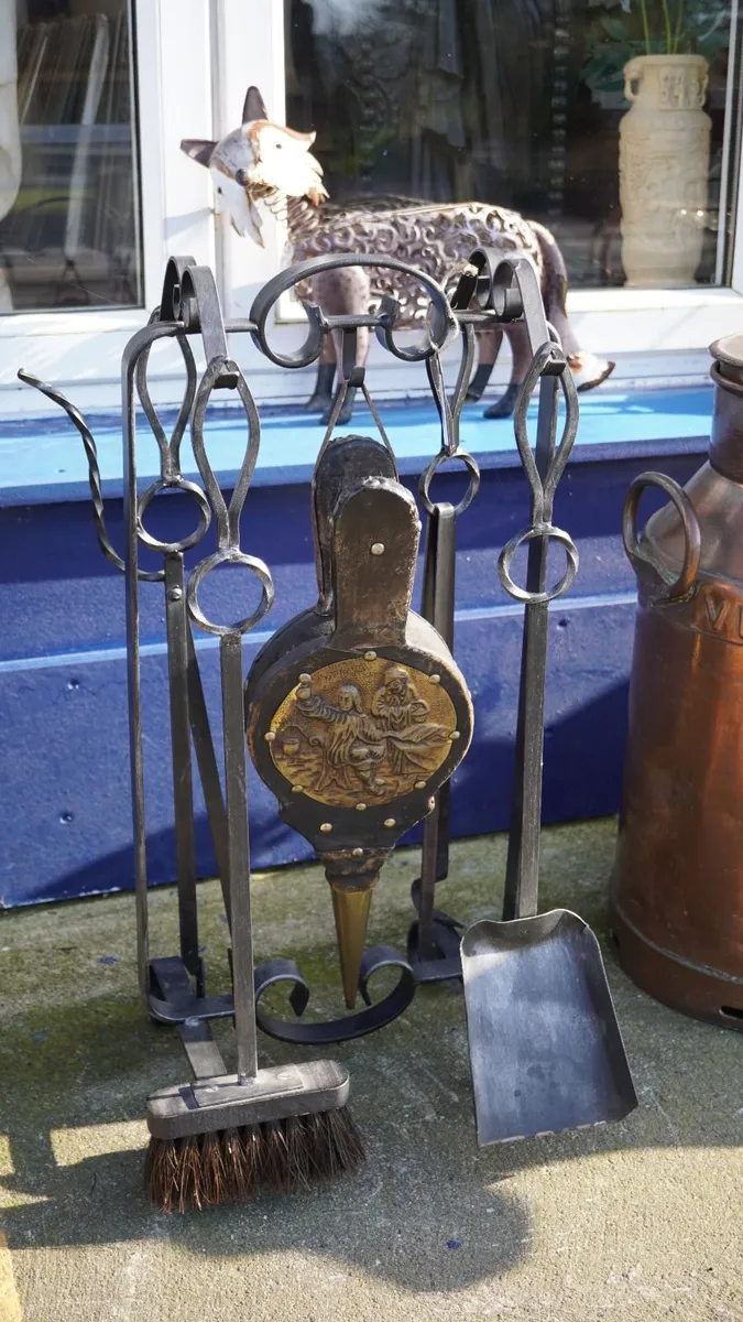 Vintage Wrought Iron Fireside Companion Set