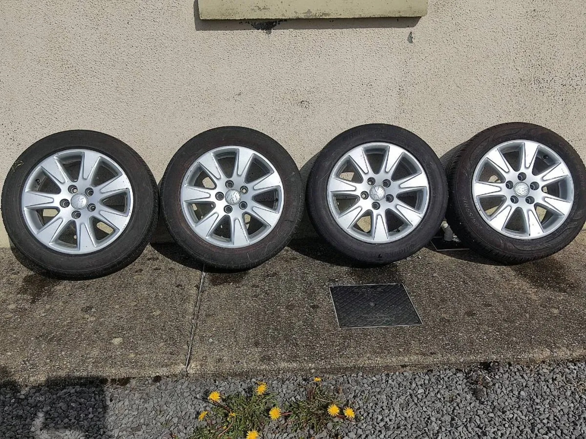 4 tyres with aloys 205/55R16 - Image 1