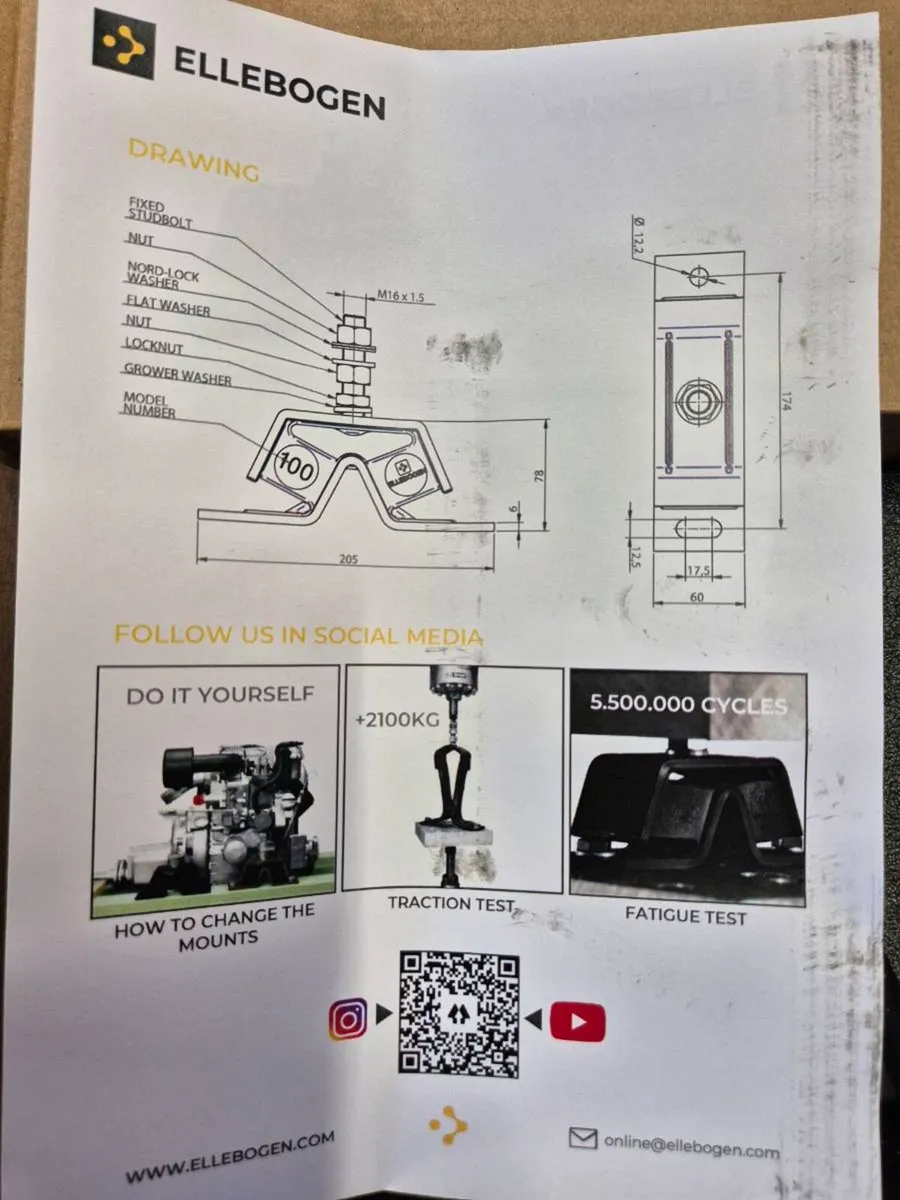 Yanmar 2gm 20 Engine mounts - Image 3