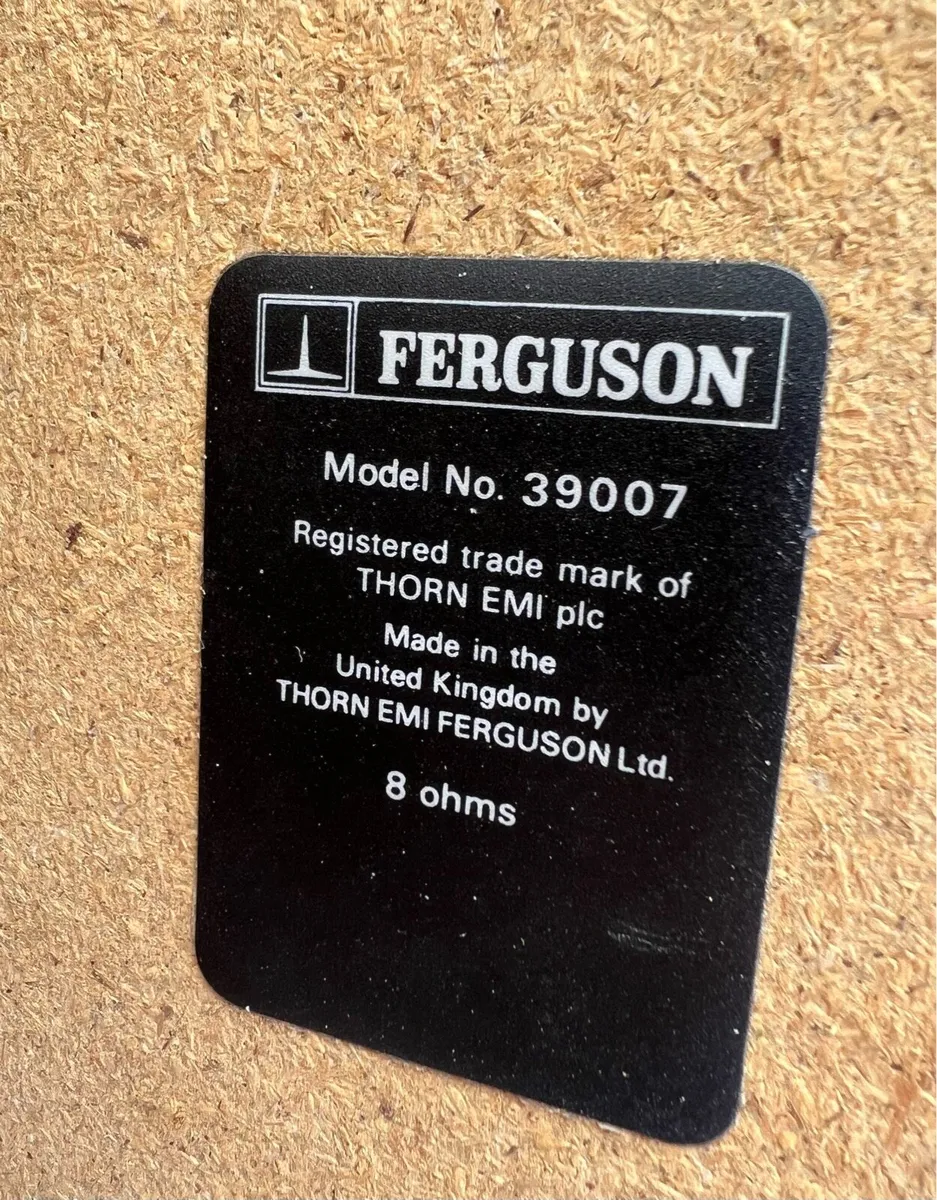 VINTAGE Ferguson HIFI Speakers Model 39007 - Image 2