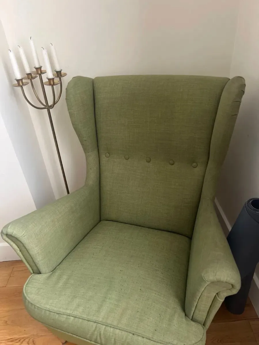 Armchair with footstool and cover - Image 1