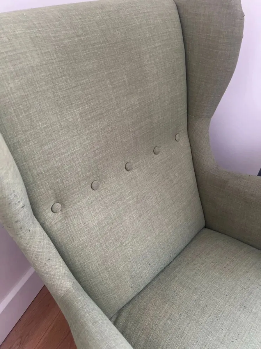 Armchair with footstool and cover - Image 2