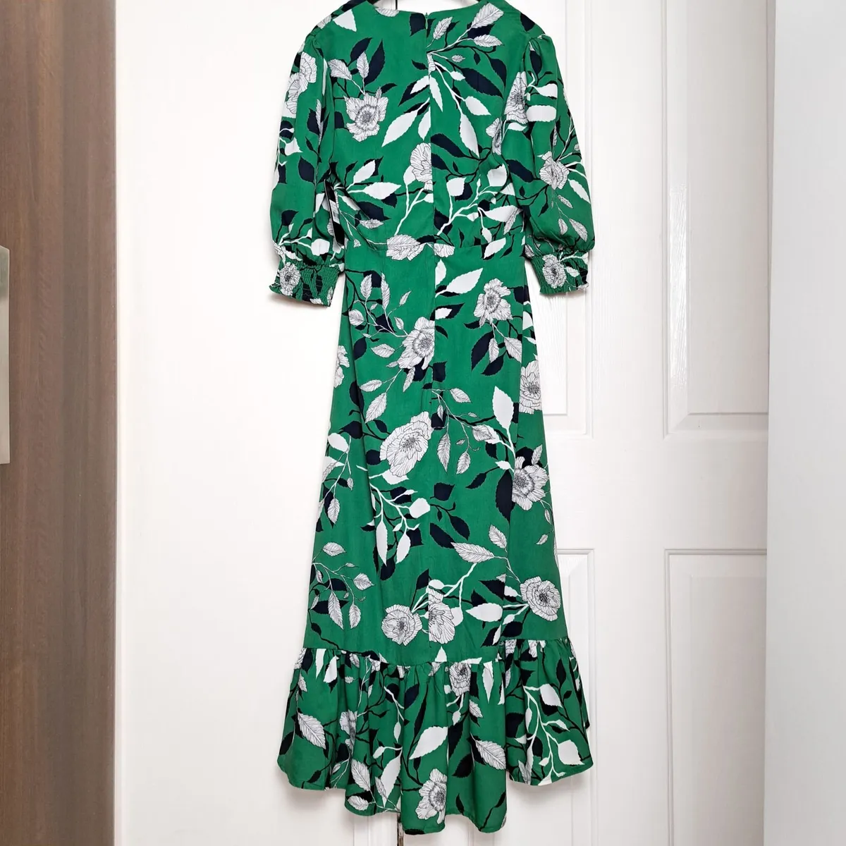 Marc Angelo Green Floral Midi Dress Summer 8UK - Image 4