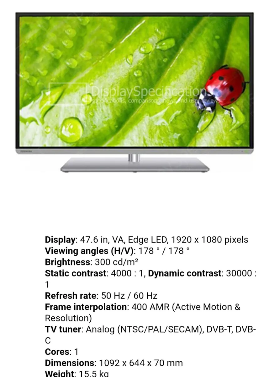 47'' Toshiba TV - Image 2