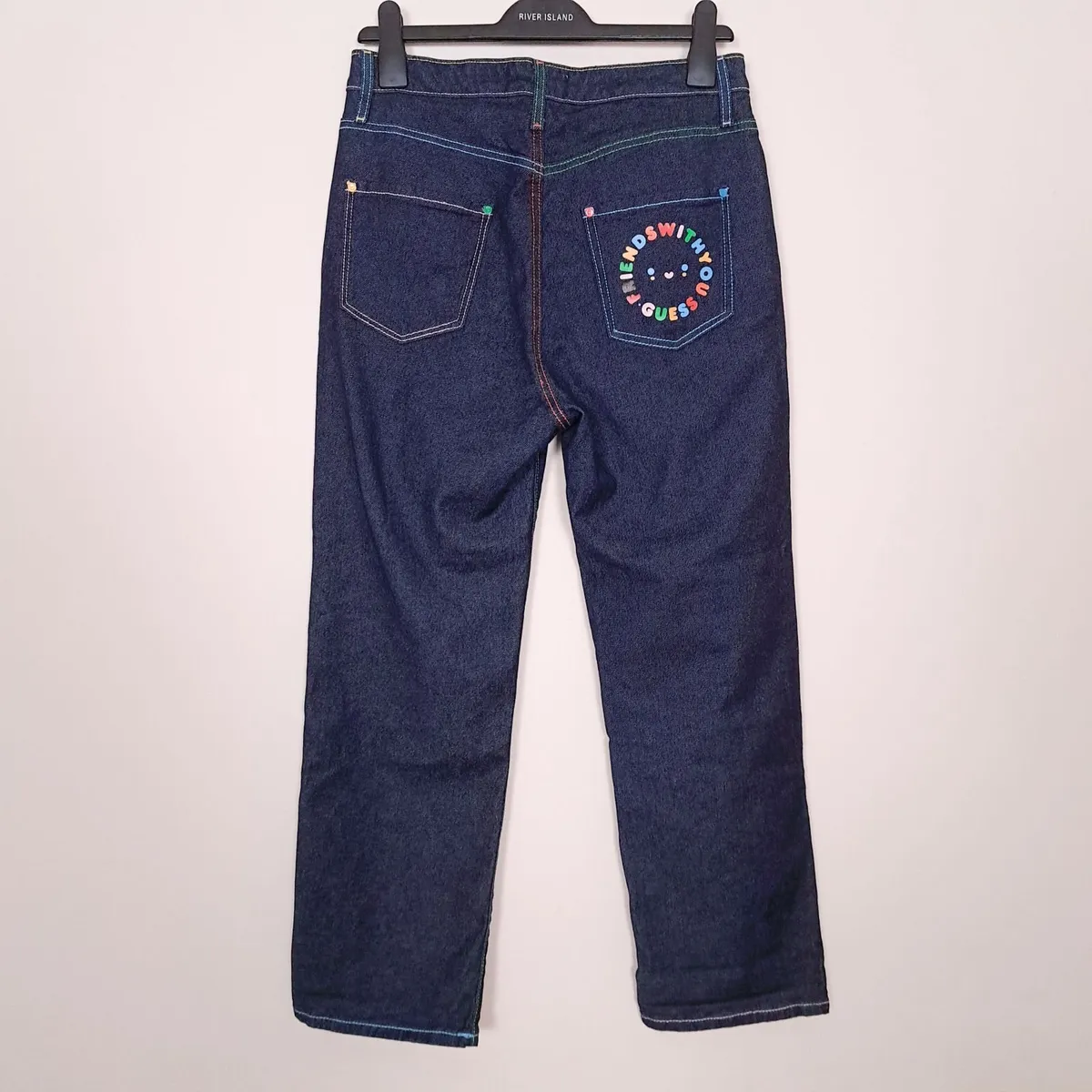 Guess Indigo Blue Multi-Color Straight Jeans 29 - Image 3