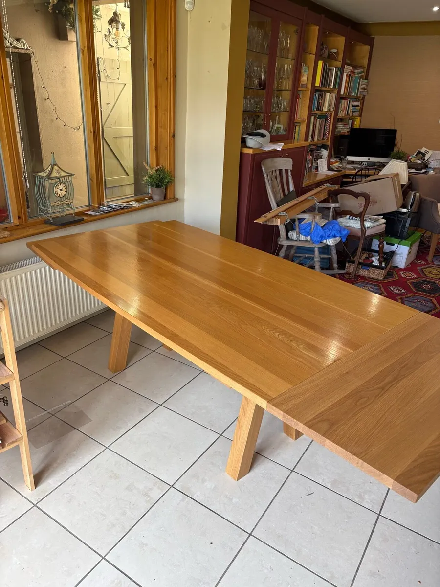 Solid Oak Extendable Table (Fineline) - Image 1