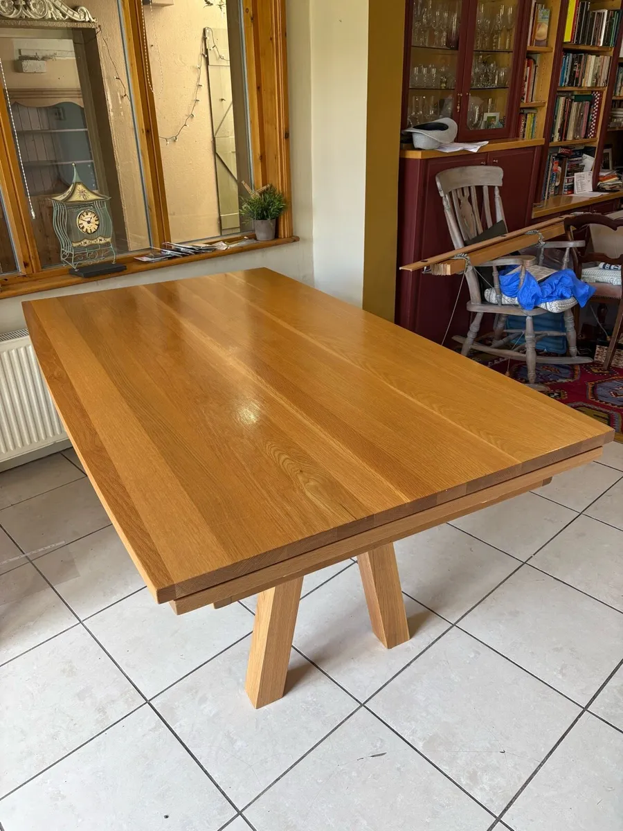 Solid Oak Extendable Table (Fineline) - Image 2