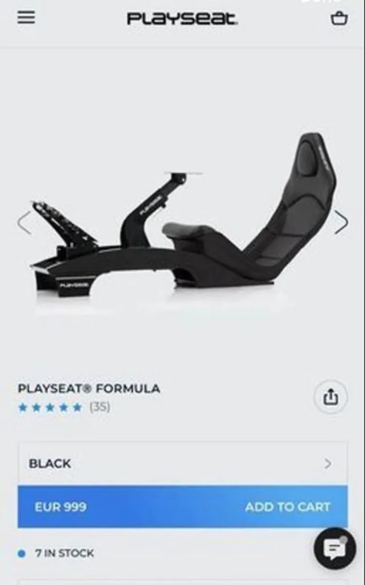 Full Sim Racing Rig - Playseat F1 + Fanatec V3 Pedals + TV - Image 2