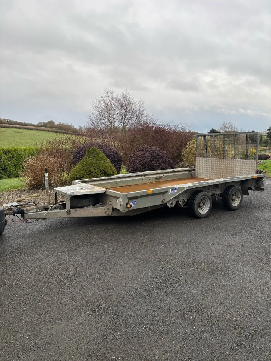 12x6 Ifor Williams plant trailer - Image 1