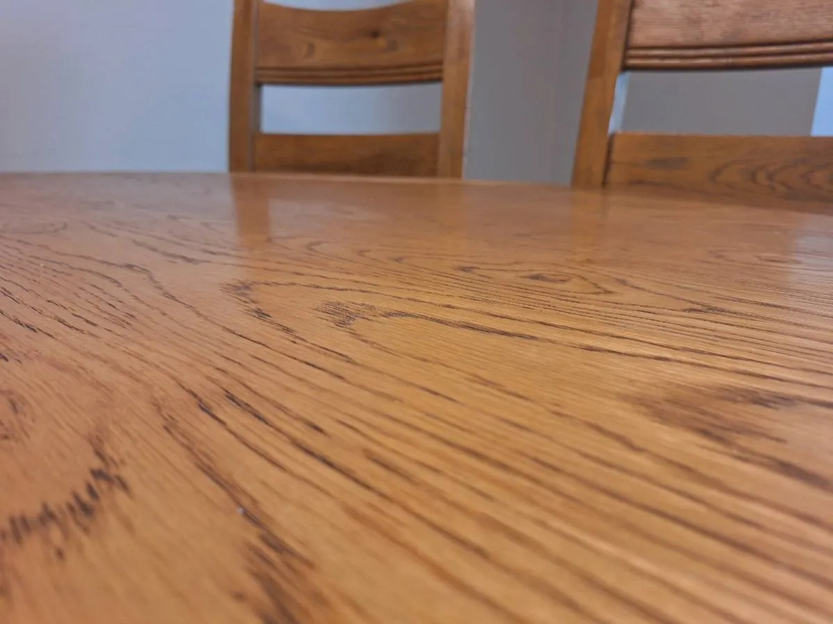 Solid Oak 6 Seater Dining Set - Image 3