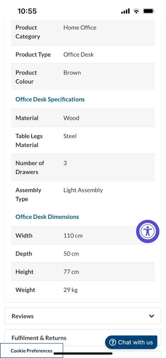 Work desk and chair - Image 2